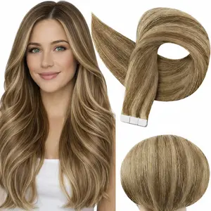 Tape-In Hair Extensions 20pcs, 16-26 Inch, 100% Remy Human Hair, Invisible Weft for Seamless Volume & Length, Perfect for Special Occasions