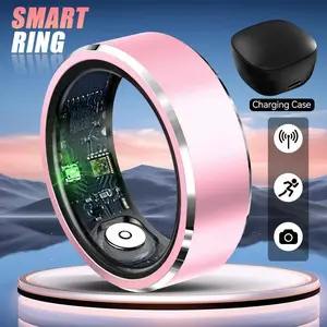Smart Ring Fitness for Men & Women, Wireless Multi-Sport Tracker with Calorie, Distance, Steps, Touchpad Control, USB Charging, Aluminum Alloy, Rechargeable Lithium Polymer Battery, Compatible Smartphones, Tablets, Game Consoles