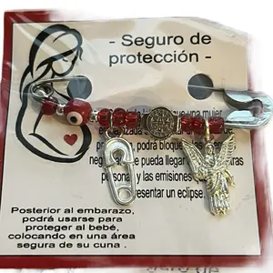 Angel guardian. Evil Eye Jewelry for Women - Red Protection Pin - Unique Gift Idea for Babies, Infants and Toddlers - Evil Eye Pin, Red String, Amulet for Good Luck and Energy Fits Stroller and Blanket.