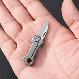 Titanium Alloy Handle EDC Tiny Bone Shape Pocket Knife, Mini Folding Package Knife, Ultra Compact and Lightweight for Daily Carry, Cute Small Knife, Camping Must Have,SummerVibes