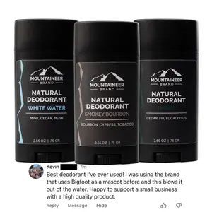 Natural Deodorant (3 Pack) Best Selling Scents