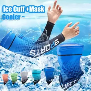 UV Protection Arm Sleeves Men Women 2/3/5Pcs Cooling Ice Silk Sun Sleeves for Outdoor Sports Cycling Driving Fishing Hiking Summer Sunscreen Gloves