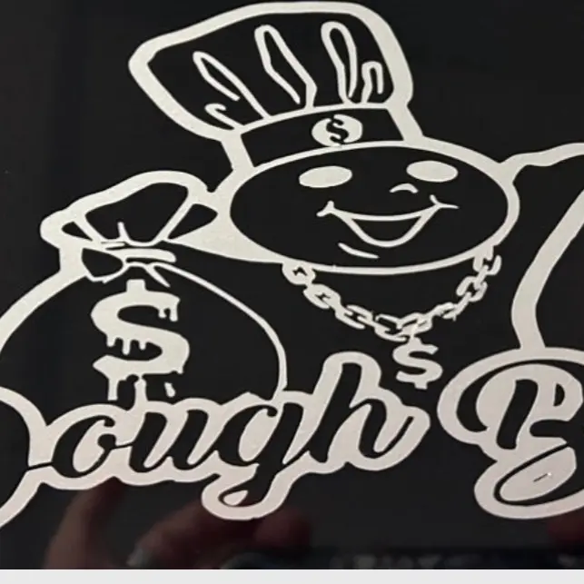 Character-Based Dough Boy Car Sticker, Automotive Exterior Accessory with Multiple Sizes: 7x3in, 12x5in, 15x7in, 23.5x11in