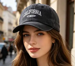 Unisex Classic Round-Top Streetwear California Hat - Lightweight, Breathable Design, West Coast Embroidery - Ideal for Daily Wear, Outdoor Activities, Round-Top Hats, Streetwear Hats, Casual Hats