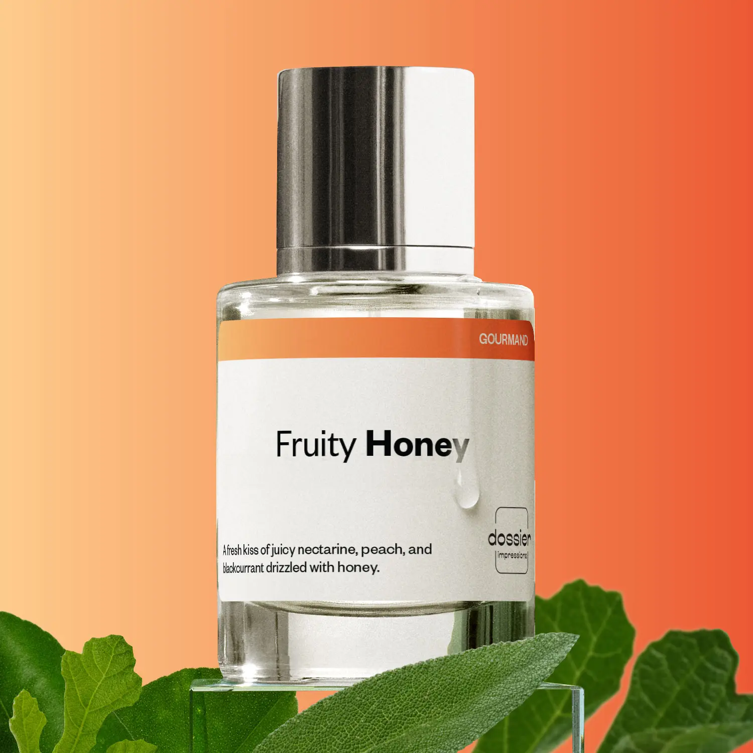 Fruity Honey, Dossier, Women Perfume, Eau de Parfum, 50ml, Honey Oud Bundle, Blackcurrant, Green Leaves, Honey, Nectarine, Peach, Vetiver