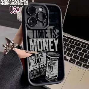 Money Pattern Phone Case, Phone Protective Cover, Phone Accessory Compatible with iPhone 15 Pro Max 14 13 Pro 12 11
