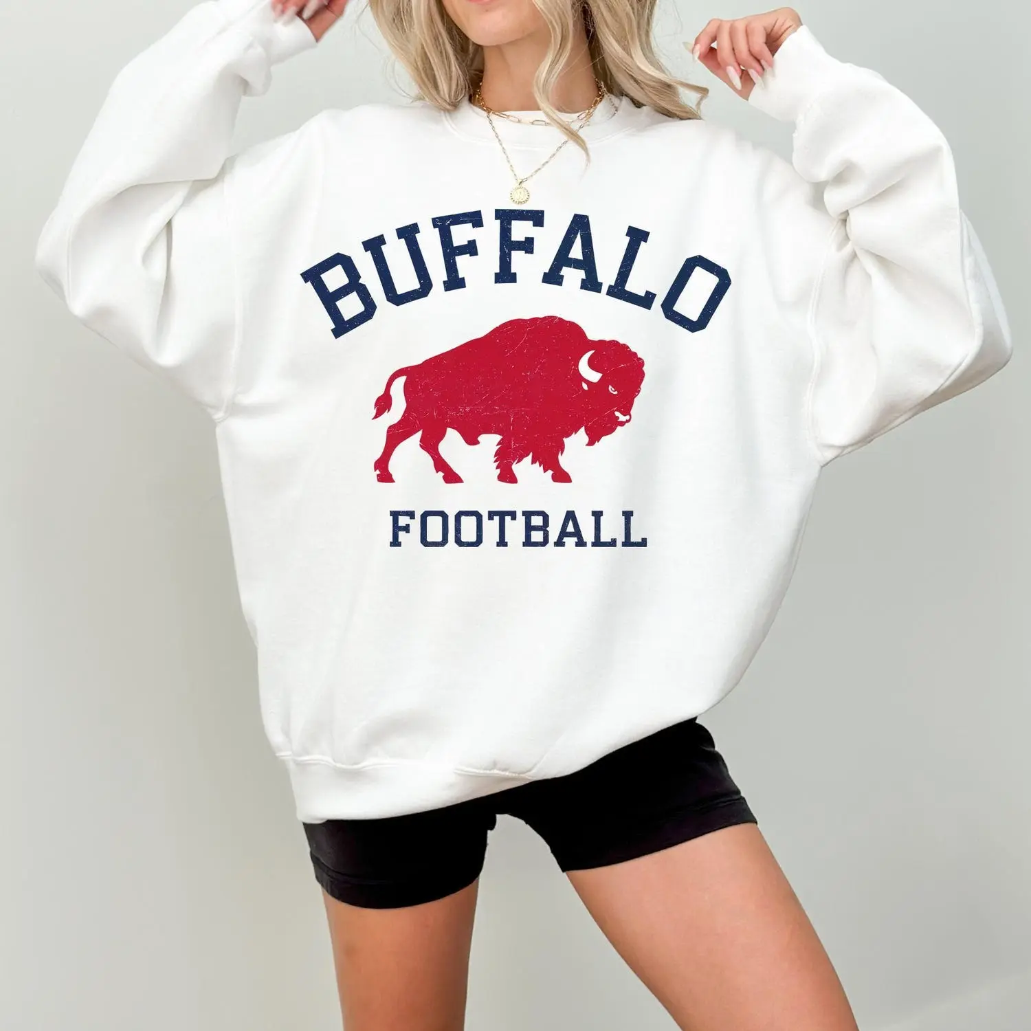 Buffalo Football Retro Sweatshirt, Retro Buffalo Football Crewneck, Buffalo Football Game Day Shirt, Buffalo Football Hoodie Gift for Fan
