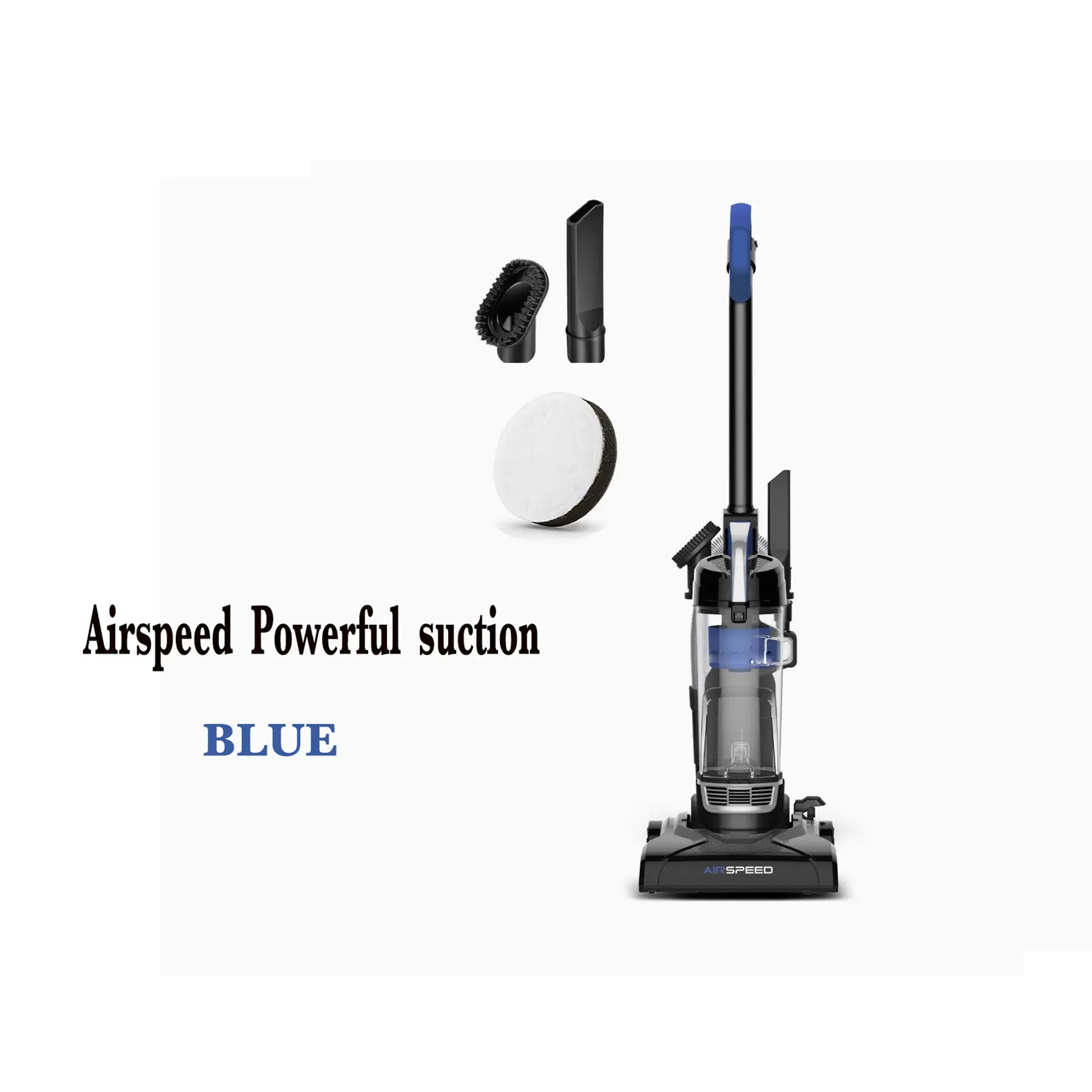 Powerful Bagless Upright Vacuum Cleaner Carpet and Floor, AirSpeed Ultra-Lightweight Vacuum Cleaner, w/ Replacement Filter, Blue