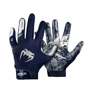 Venum Elite Football Gloves - Navy/Silver