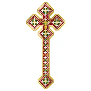 Eastern Orthodox Pray Cross, Orthodox Handheld Crucifix, Zinc Alloy Jesus Cross, Religious Home Decor & Collection, Faith Ornament Gift, Pray, Blessing, Church Supplies, Religious Decoration