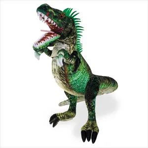 Real Planet™ Green T-Rex Puppet Realistic Plush Stuffed Animal