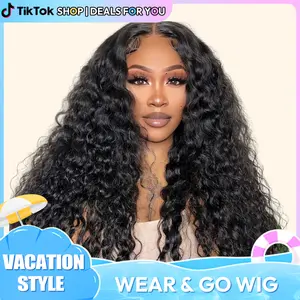 Water Wave Glueless Human Hair Wig | Wear And Go 7x4 HD Lace Front Wig #SummerVibe