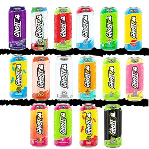 GHOST Energy Drink 16oz 200mg Natural Caffeine L-Carnitine Taurine Zero Sugar Gluten-Free Vegan 6 Cans for Adults Choose Flavour