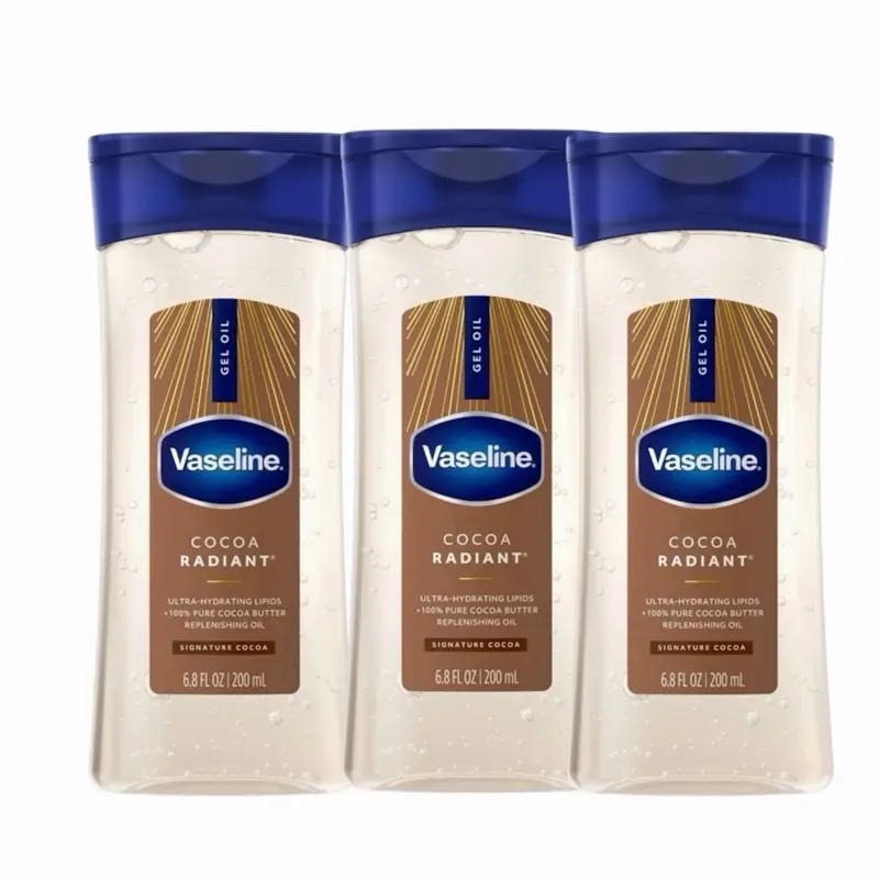 Vaseline Coco Radiant Body Gel - 200ml, Hydrating Moisturizer for Normal & Dry Skin, Soothing Bath & Body Care Lotion (Pack of 1)