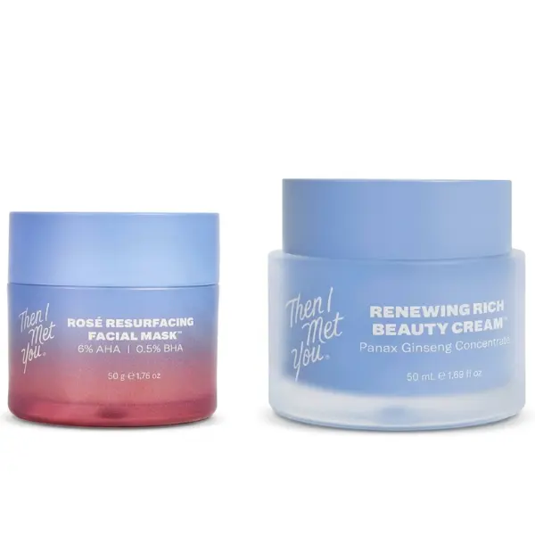 Then I Met You The Renewing Duo Facial Mask and Face Moisturizer Skincare Set for Hydrated Glowing Skin