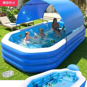 ￼ StarOcean 2026 Inflatable Pool with Canopy, Large Inflatable Pool for Kids,Adults, B