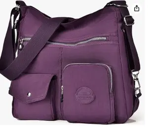 Multipurpose Hobo Purse for Women with Antitheft RFID, Waterproof Nylon Crossbody Bag Shoulder Handbag, Convertible Backpack