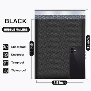 Bubble Mailers 8.5x12 Inch Black