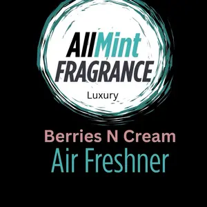 All Mint Fragrance Berries N Cream Air Freshener 2 Oz Luxury Scent for Enhanced Driving Atmosphere