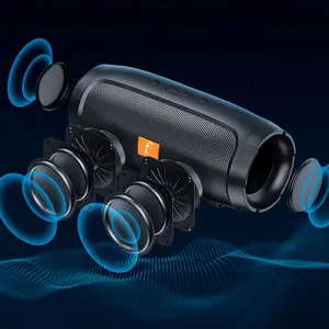 Portable Wireless Outdoor Speaker - Dual Channel Subwoofer Loud Speaker- Hand-Free Wireless Call Speaker- TWS Stereo Speaker- Rechargeable- Portable Outdoor Audio Compaion Smartphone- FM Radio, TF Card, USB Playback