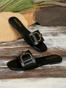 Women's Summer Flat Sandals & Beach Slippers, PU Upper Material, Rubber Sole, Less Than Ankle Height, Sexy Graphic Design