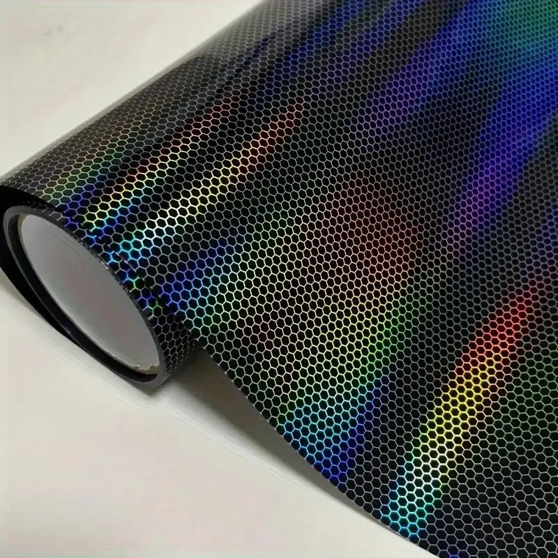 Car Headlight Vinyl Film, Honeycomb Pattern Car Headlight Decal Film, Car Exterior Decoration Accessories for Car Headlight