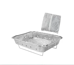 Charcoal Disposable Instant Grill 540g - Aluminum Construction, Versatile Cooking Options, Convenient Disposable Design