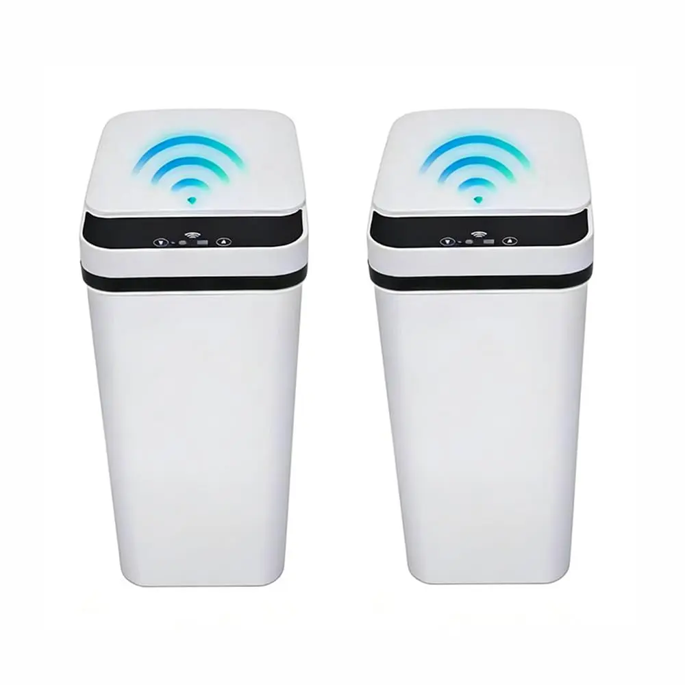 2-Pack Smart Touchless Motion Sensor Trash Can with Lid, 2.4 Gal Bathroom Accessories for Home Kitchen Supplies