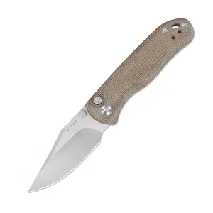 Kizer Drop Bear 2 Nitro-V Micarta V3619.2CC1 Lightweight Tools with Satin Finish and Deep Carry Reversible Pocket Clip