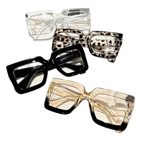 Unisex Leopard-Ombre Fashionable Eyeglasses Frame - Casual Wear Preppy Look Eyewear, Women’s Outdoor Sports Accessory, Sunglasses for Women Alternative