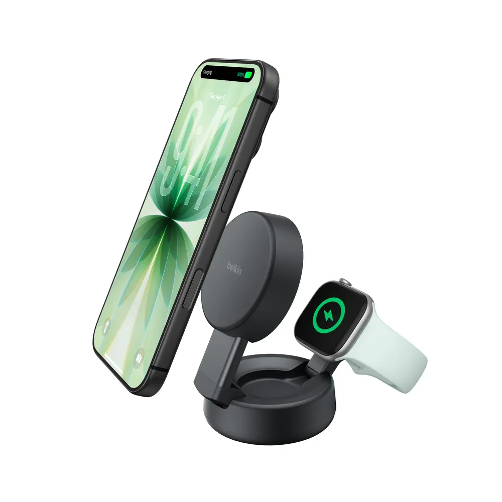 Belkin UltraCharge Pro 2-in-1 Convertible Magnetic Charger with Qi2 25W