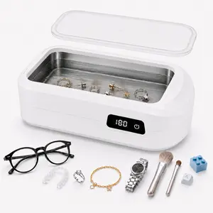 Household Large Capacity   Versatile   Ultrasonic Cleaner Machine, Deep Clean 640ML 49kHz Sonic Cleaning Device with 4 Timer Modes and 304 Stainless Steel Tank for Eyeglasses, Jewelry, Retainers, Watch Bands, Keycaps,  for Dental and Jewelry