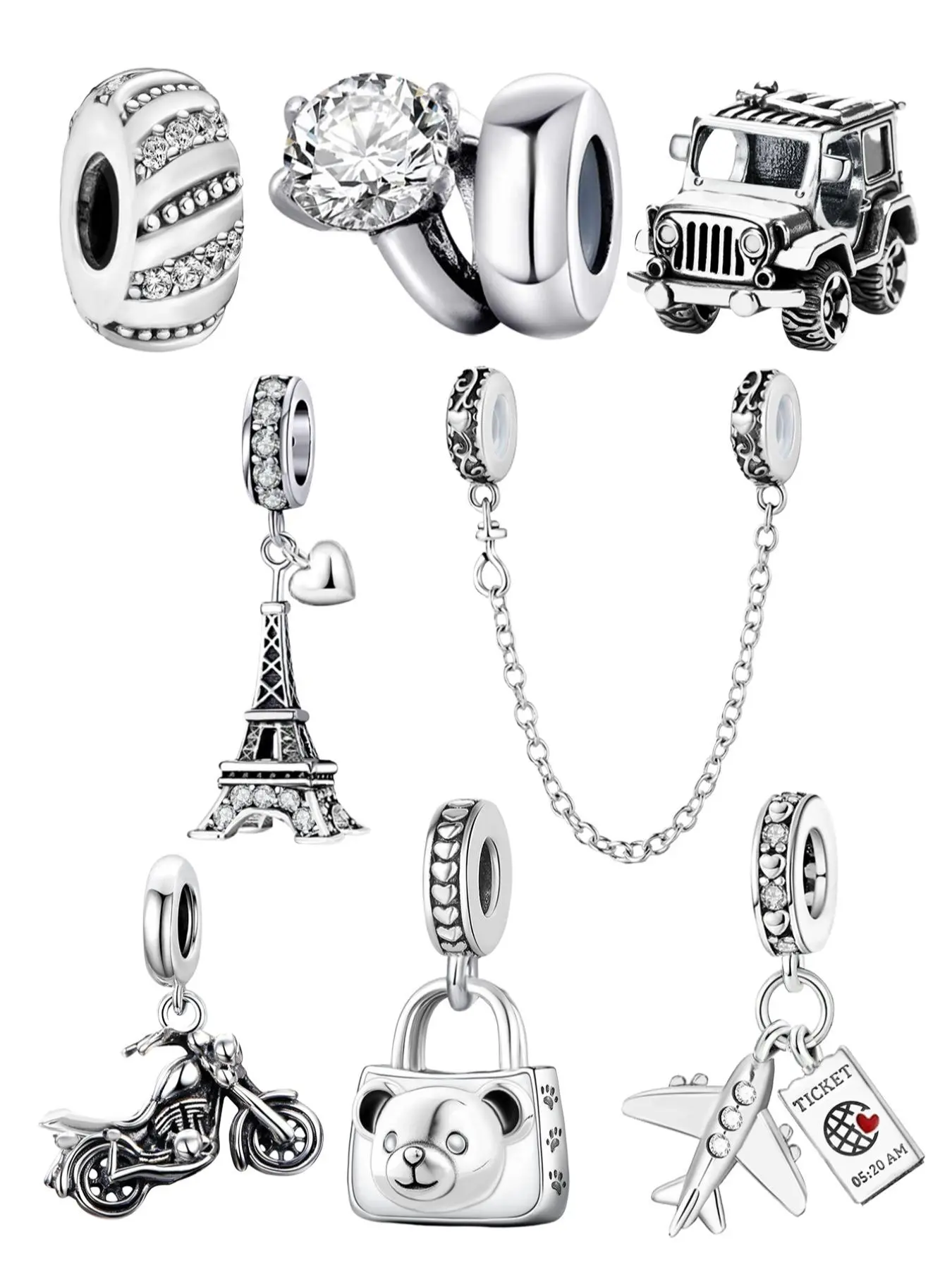 Travel Themed Charms, Travelling Fashionable DIY Jewelry Accessories for Women & Girls, Trendy All-match & Exquisite DIY Jewelry for Birthday Gift