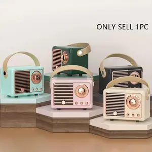 Vintage Style Wireless Bluetooth-compatible Speaker, Multipurpose Lightweight and Portable Mini Speaker with Built in Microphone, Music Player for Home Office Outdoor Travel