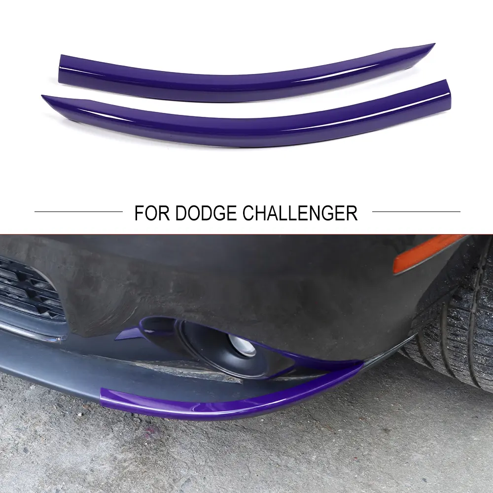 Front Bumper Lip Strip Trim Bezel Car Decals for 2015+ Dodge Challenger, Automotive Car Exterior Decoration Accessories Sticker For Cars Car Decorative Sticker