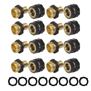 Hourleey Garden Hose Quick Connector, 3/4 Inch Male and Female Garden Hose Fitting Quick Connector outdoorfun, Garden Accessories