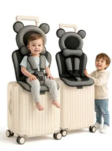 Luggage Seat Attachment for Kids Ride | Kids Suitcase Seat Attachment | Airport Traveling With Kids Suitcase  Fits Any Rolling Luggage Kid Seat | Kids Airport Travel Must-Have | No Stroller Needed | Ages 1-4, Black Color 1Pcs  Without Luggage