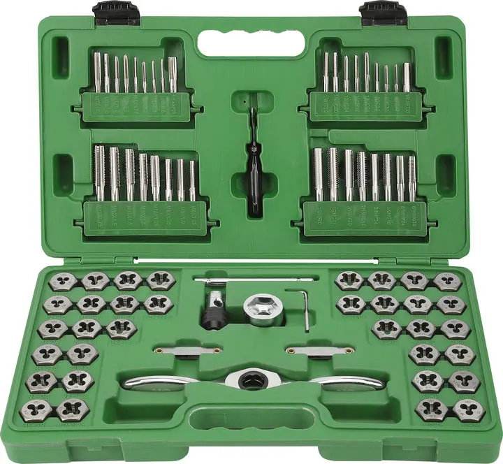 75-Piece Ratcheting Tap and Die Set #SK01520, Heavy Duty Kit, SAE/Metric Precision Tool Kit Set, Mechanic Tools for DIY Maintenance, Tools For Mechanics