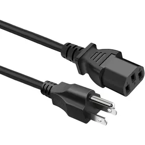 5 FT 18 AWG 3 Prong Plug AC  for , Toshiba, , , , AOC, BenQ, , , ViewSonic, , Compaq Computer  IBM and LCD TV, Epson Printer, 1.5 Meter PC Power Cord