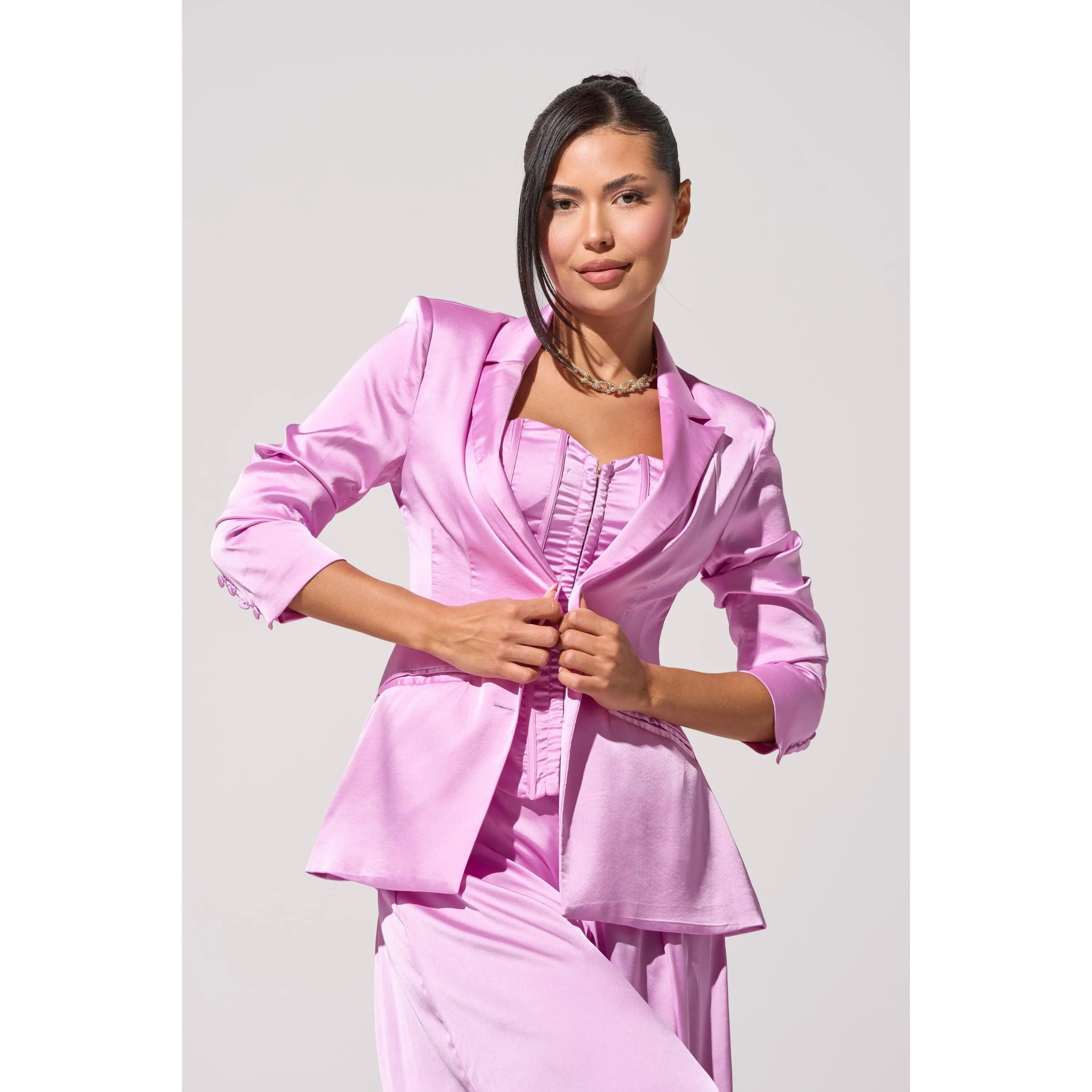 IN FULL BLOOM LIGHT PURPLE BLAZER