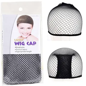 Unisex Adult Wig Grip Cap - Wig Tool with Polyester Fiber Hairnets, Open-End Design, Braid Base Material, Available in Black & Flesh Tone