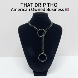 ThatDripTho Double Purple O-Ring Rainbow Chain Slip Chain Choker Necklace - Durable Adjustable Choker for Couples, GF, BF, Unisex, Brat,  Multi-Functional Accessory for Daily Wear