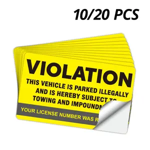 10/20pcs Parking Violation Warning Stickers, Sticker for Cars, Vehicle Window Parking Warning Decals, 10x6cm/3.9x2.4 Inches, Warn About Poor Parking Behavior