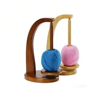 Magnetic Wooden Yarn Holder Stand - Tangle-Free Rotating Dispenser for Knitting, Crochet (Yarn Storage Accessory for DIY Hobbies)