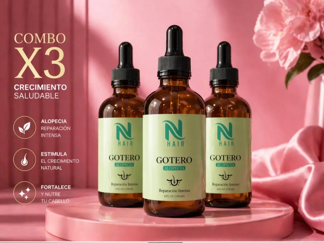 NhAir Alopecia Trio Hair Serums (3-Pack), Biotin & Vitamin C Rich Thickening Formula for Anti Hair Loss and Intense Growth Boost, Hair Thickening Serum, Haircare Product