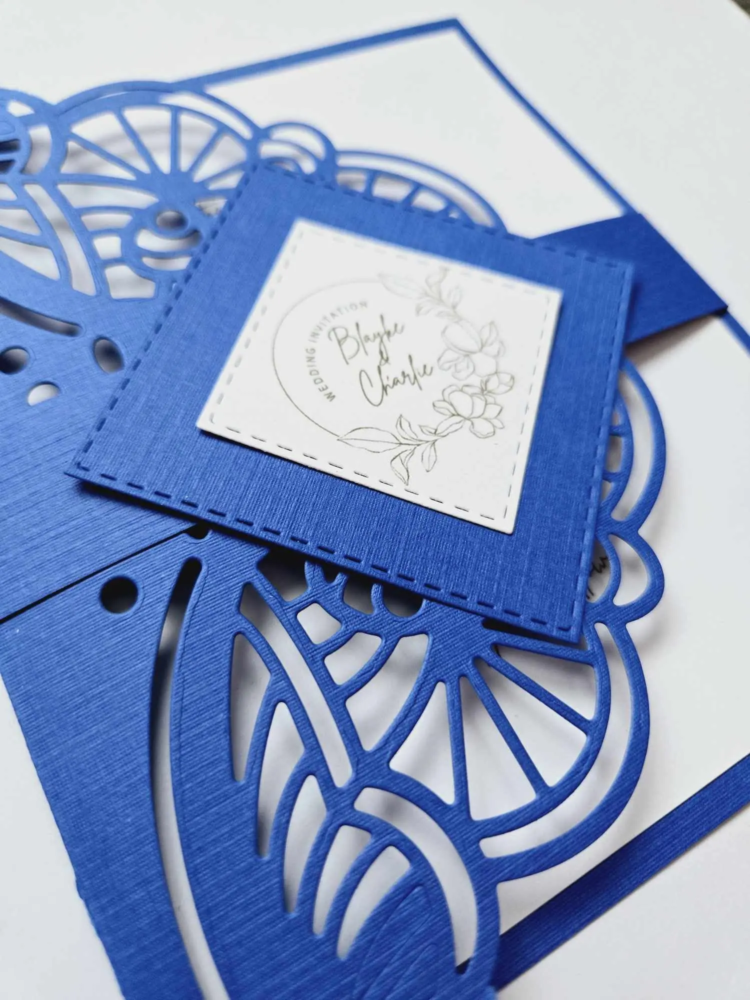 A set 10 pieces of Customized beautiful unique Classy handmade Wedding Invitations, Elegant Invitation with Envelopes