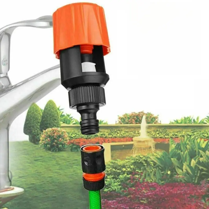 Mixer Tap Hose Connectors Set, Universal Kitchen Tap Adapter, No-Tools Quick Install with Leak-Proof Gasket for Indoor, Outdoor, Garden & Water Hose