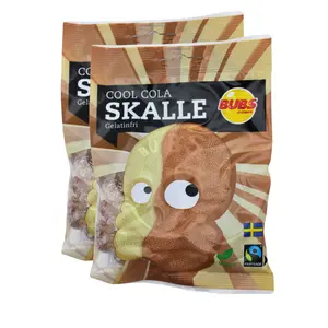 BUBS Swedish Candy - Cool Cola Skulls - 2 Pack x 90g bags - Vegan Gummy Bags - Swedish Candy - Shareable Snack - Bon Bon Sweet Bonbon