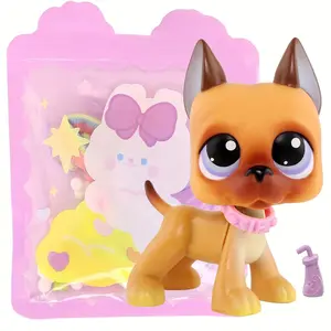 Mini Pet Shop Great Dane Collectible Dolls, Cute Accessories, Ideal for Birthday, Christmas, Halloween Gifts, Perfect for Lps Fans