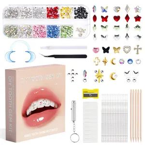 DIY Tooth Gem Kit with Tools for Oral Care & Smile Decoration Perfect for Parties and Gifts,y2k fashion style,stardust tooth gems
